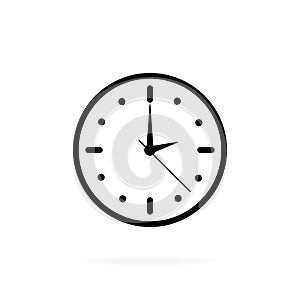 Wall clock icon. Time sign. Clock symbol. Vector EPS 10. Isolated on white background