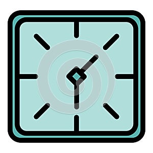 Wall clock icon vector flat