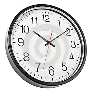 Wall clock isolated on white background