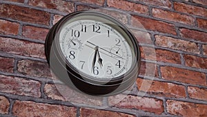 Wall clock with a light dial. Retro style
