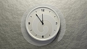 Wall clock almost noon, 3d render