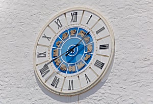 Wall clock on town square