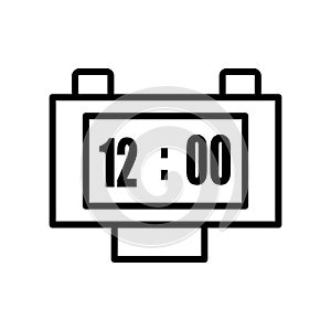 Wall clocks icon vector isolated on white background, Wall clocks sign , line and outline elements in linear style