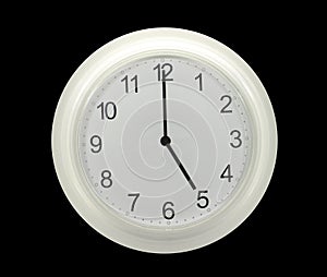 Wall clocks isolated on black