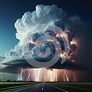 Wall Cloud A localized, lowering cloud base attached to the rai