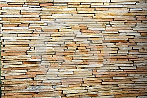 Wall coated with brick