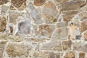 Wall of cobble-stones