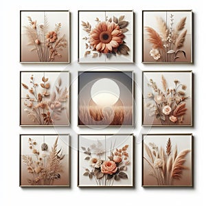 Wall Collage Frame Set A set of coordinating frames designed or photo