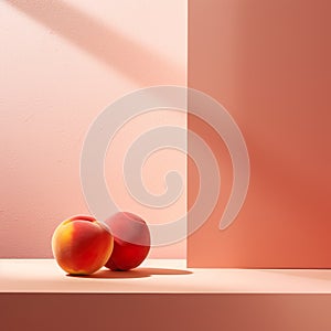 A wall in the color peach fuzz generated by artificial intelligence