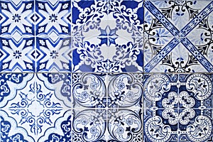 Wall from colorful ceramic tiles for background.