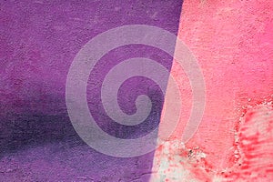 Wall with colorful pink purple paint pattern paint