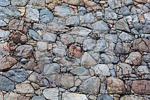 Wall composed of rocks