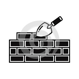 Wall Construction Vector Icon which can easily modify or edit