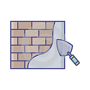 Wall Construction Vector Icon which can easily modify or edit