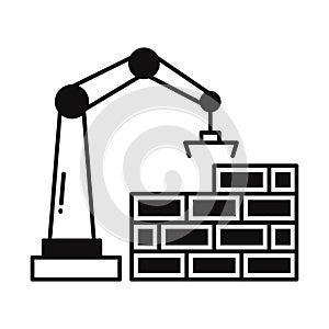 Wall Construction Vector Icon which can easily modify or edit
