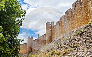 wall of the Convento de Cristo UNESCO world Heritage, Tomar, Ribatejo, Portugal