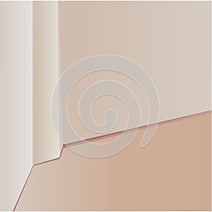 wall corner illustration empty room design background vector art