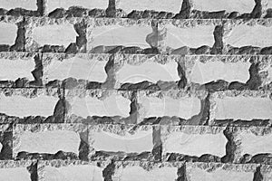 Wall covered with a decorative brick