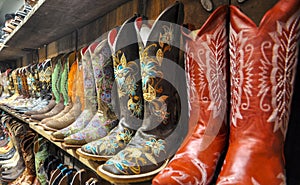 Wall of Cowboy Boots