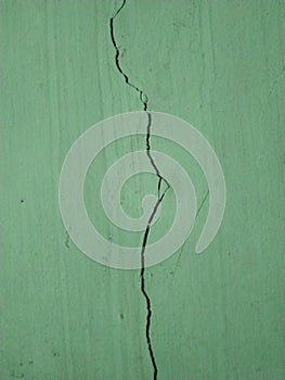wall cracks due to earthquake shocks.