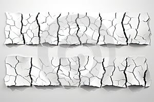 Wall Cracks Isolated, Fracture Surface Effects, Broken Collapse Elements, AI