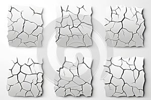 Wall Cracks Isolated, Fracture Surface Effects, Broken Collapse Elements, AI