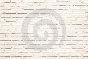 Wall cream brick wall texture background in room at subway. Brickwork stonework interior, rock old clean concrete grid uneven