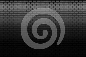 Wall on dark background. Stonewall bricks banner.