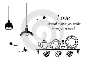Wall decal to decorate home and kitchen.