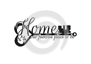 Wall Decals, Home our favorite place to be, Wording Design