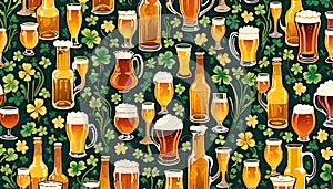 Wall decoration beer drinker bottle mug wall shamrock photo