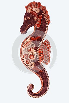 Wall decoration in the form of a cute seahorse