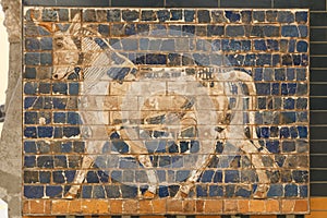 Wall decoration from Ishtar Gate in Istanbul Archaeology Museum, Turkey