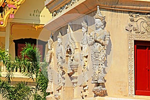 Wall Decoration In Wat Phra Singh, Chiang Mai, Thailand