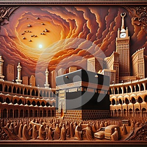 Wall Decorative mekkah kaaba Hajj ai generator