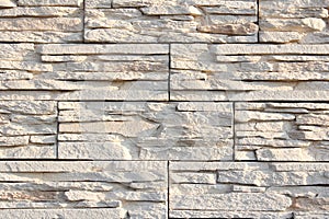 Wall of decorative stone sand color