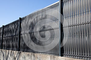 Wall design fence grey aluminium modern barrier gray around house protect view home garden