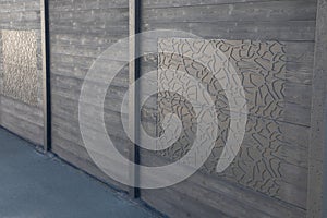 wall design high fence grey aluminium modern barrier gray for house protect view facade home garden
