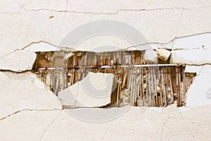 Wall destroyed decoration