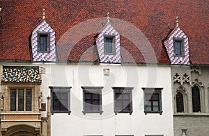 Wall detail old town hall Bratislava