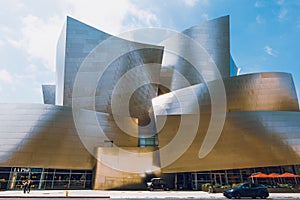 The Wall Disney Concert Hall at 111 South Grand Avenue in downtown City of Los Angeles, music center designed by Frank Gehry