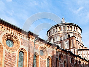 Wall and dome of Church Santa Maria delle Grazie