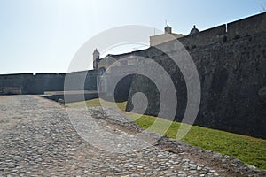 Wall And Entrance Of The Fort Of Our Lady Of Grace In Elvas. Nature, Architecture, History, Street Photography. April 11, 2014. photo