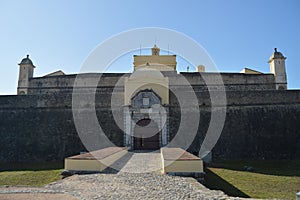 Wall And Entrance Of The Fort Of Our Lady Of Grace In Elvas. Nature, Architecture, History, Street Photography. April 11, 2014. photo