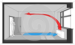 Wall fan coil unit diagram