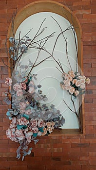 Wall flower decaration window rose