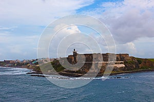 The wall of fort San Cristobal in San Juan, Puerto Rico