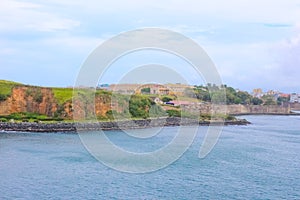 The wall of fort San Cristobal in San Juan, Puerto Rico