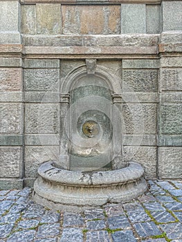 Wall fountain at the entrance to Kalemegdan Fortress, Belgrade, Serbia