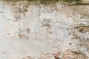 Wall fragment with attritions and cracks